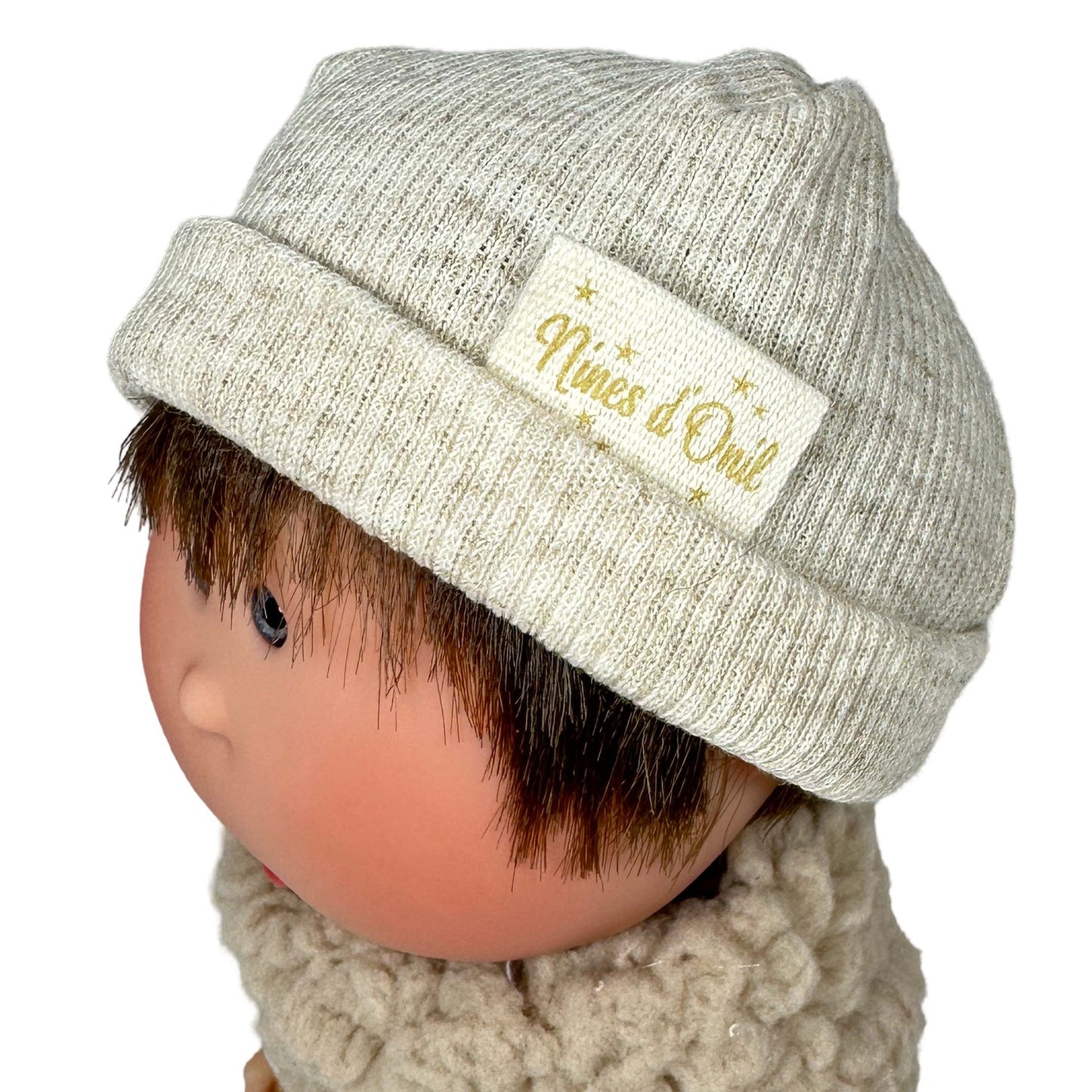 Vinyldocka 23 cm beige (badbar) - Little MIO - handgjord i Spanien