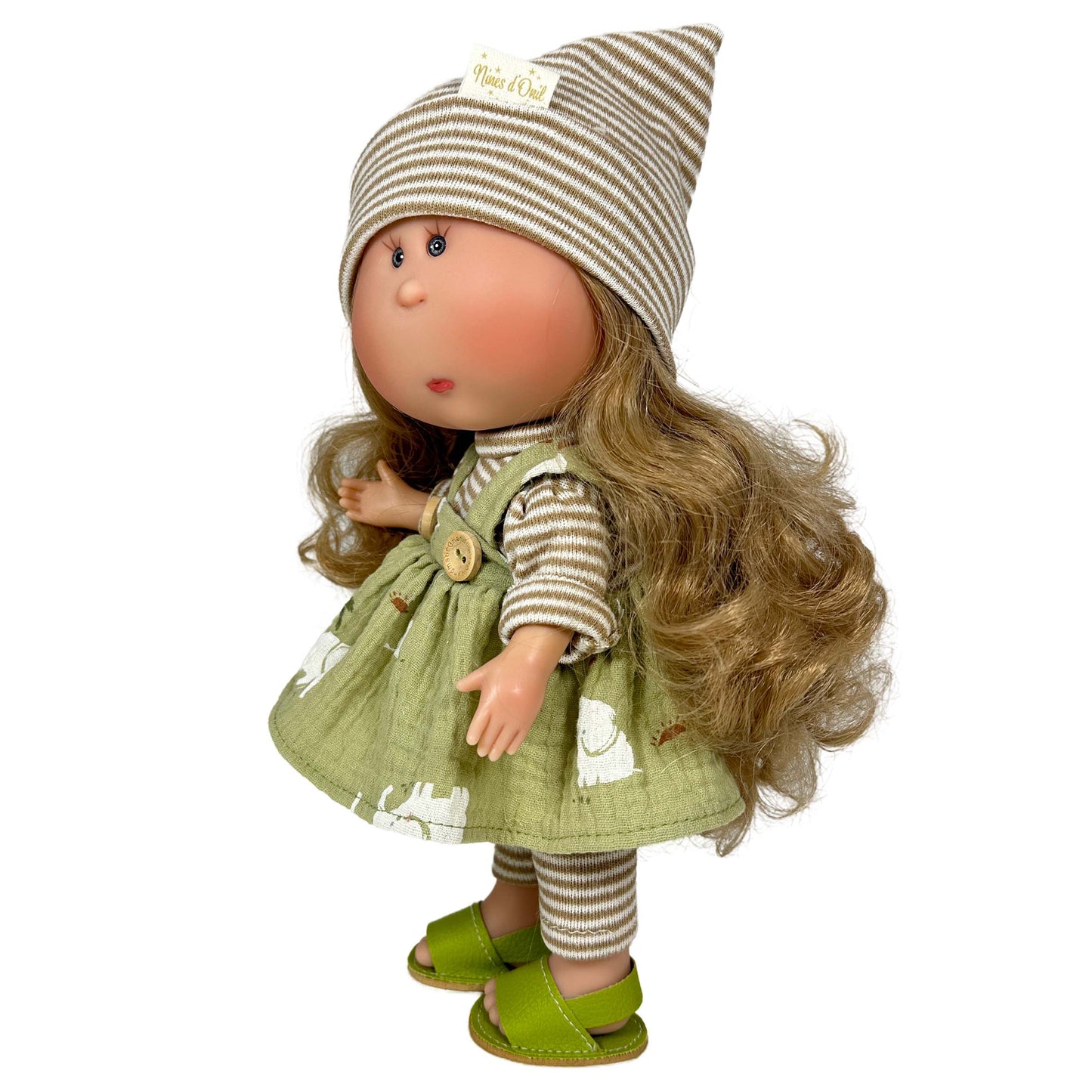Docka “Mia – My Doll Farmer” 30 cm – handgjorda badbar vinyl