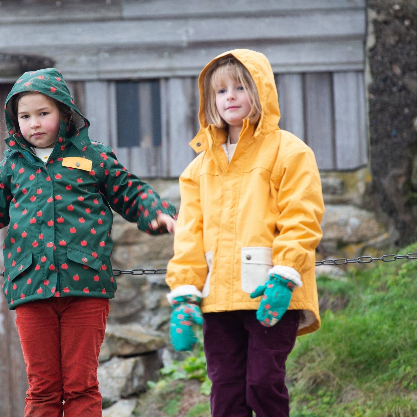Vinterjacka barn – Gul Återvunnen Vattentät (100% återvunnen, 5 000 mm) | Little Green Radicals
