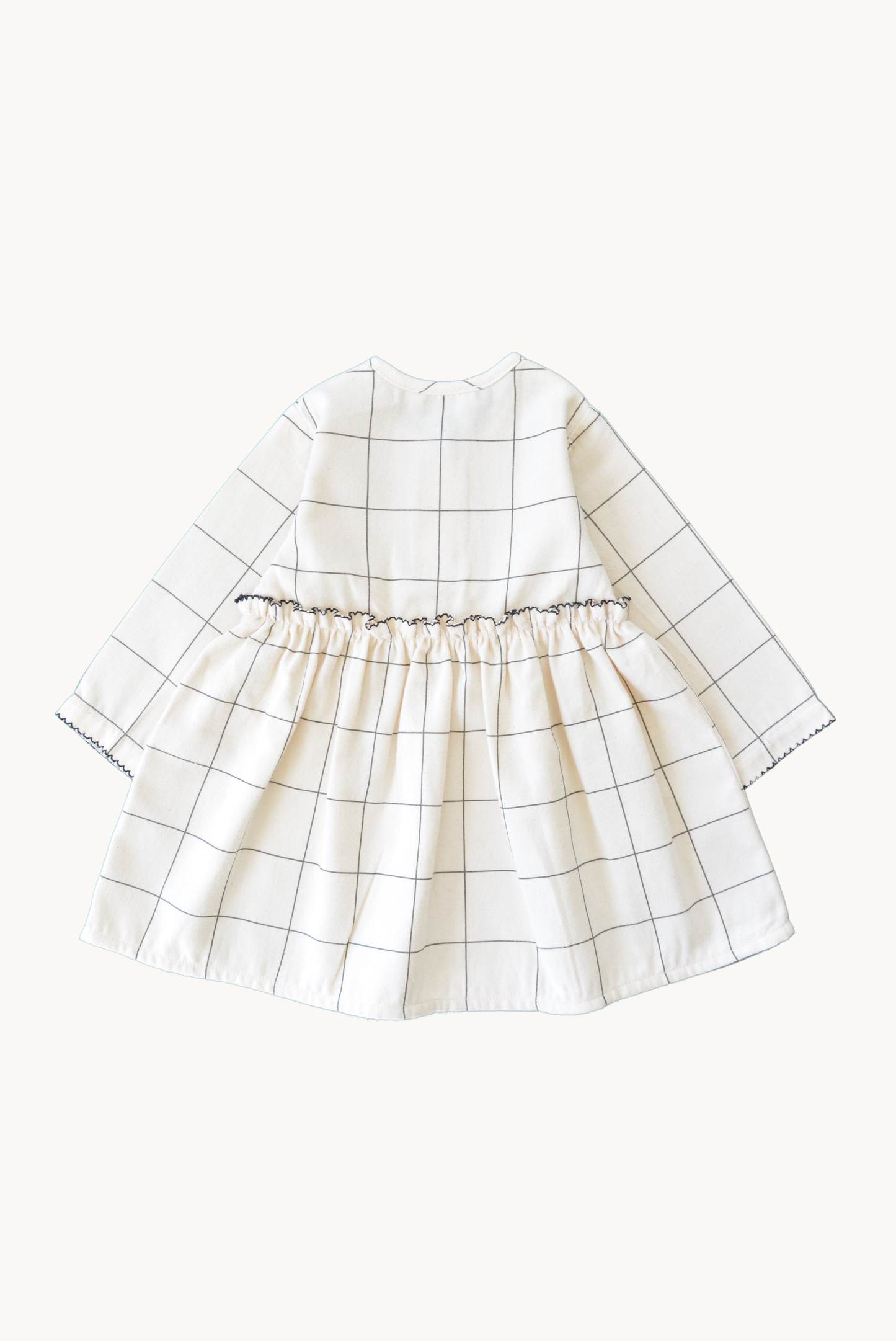 Sarah klänning baby/flicka i rutigt mönster – Ekologisk bomull