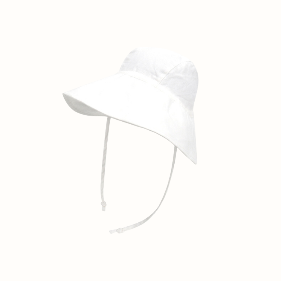 Storbrättad solhatt för bebisar och småbarn till vår/sommar! Bucket Hat i bomullslinne för stranden från 2m-4år