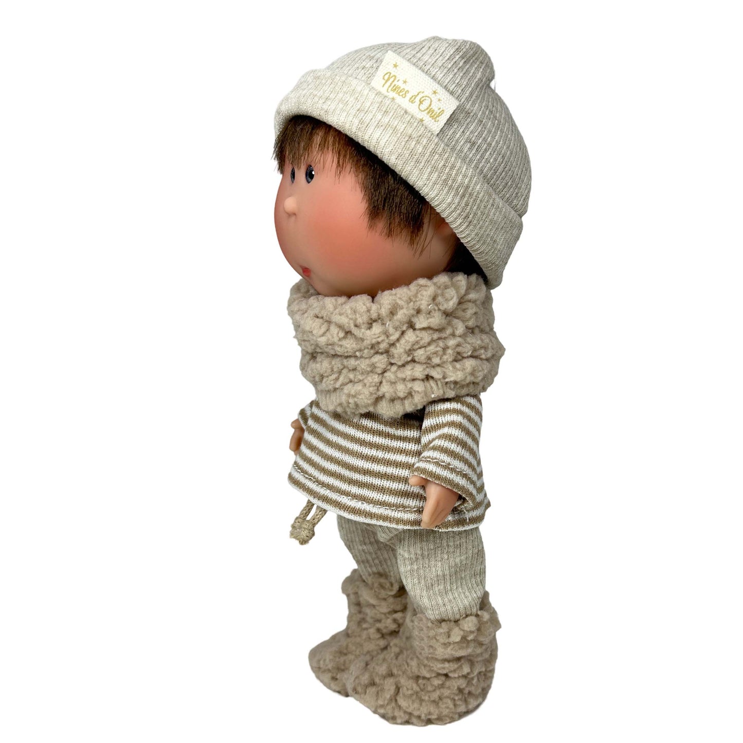 Vinyldocka 23 cm beige (badbar) - Little MIO - handgjord i Spanien