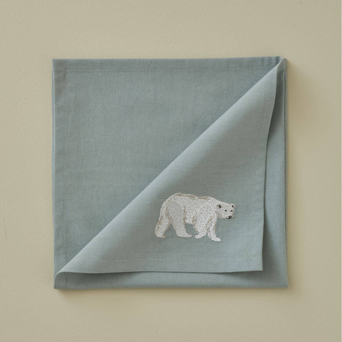 Children's napkin Polar Bear – Embroidered | Sylvie Thiriez | OEKO-TEX®