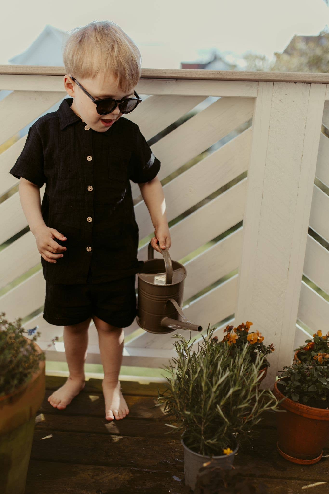 Blakie skjorta i ekologisk bomull – svart, från Lil' Paradise Copenhagen