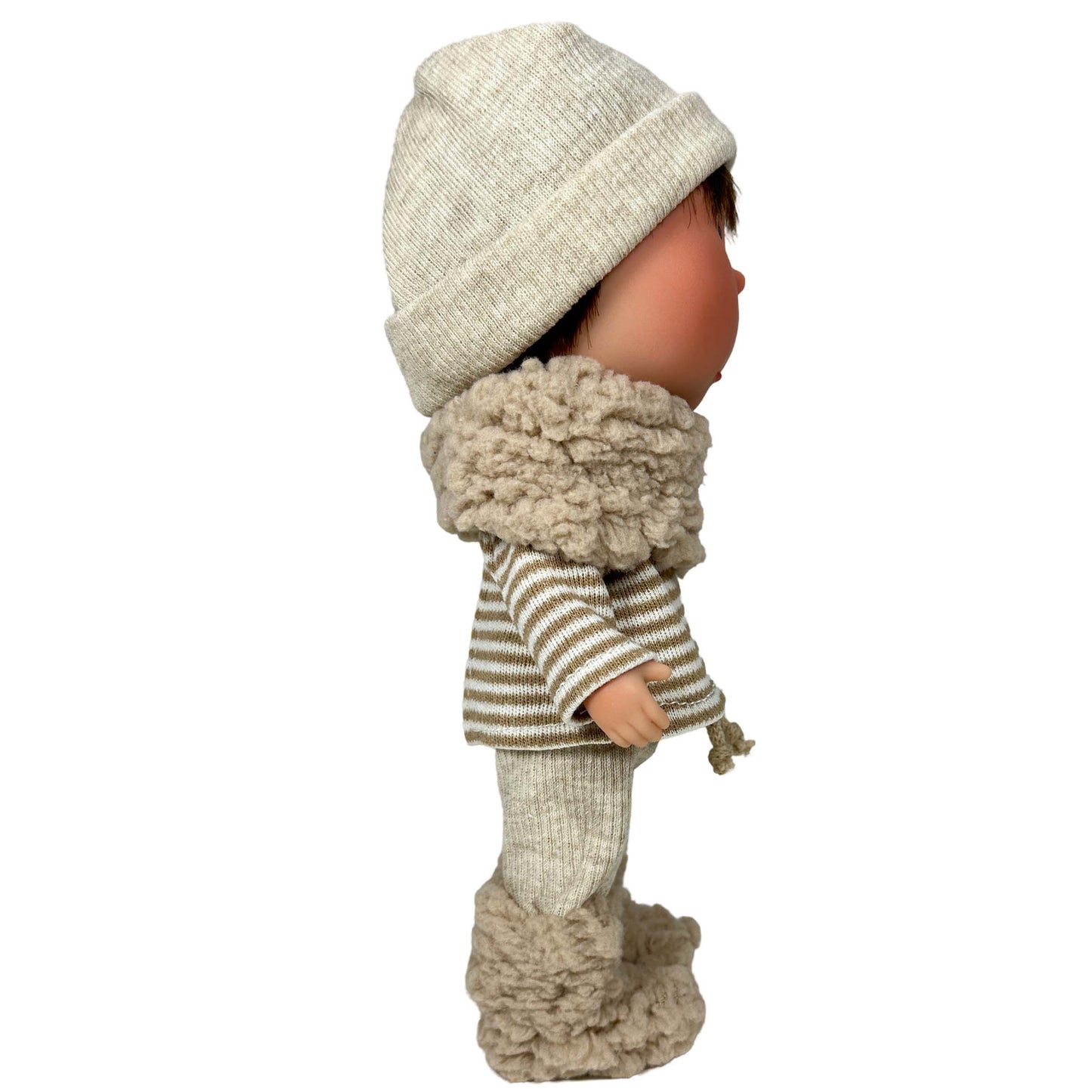 Vinyldocka 23 cm beige (badbar) - Little MIO - handgjord i Spanien