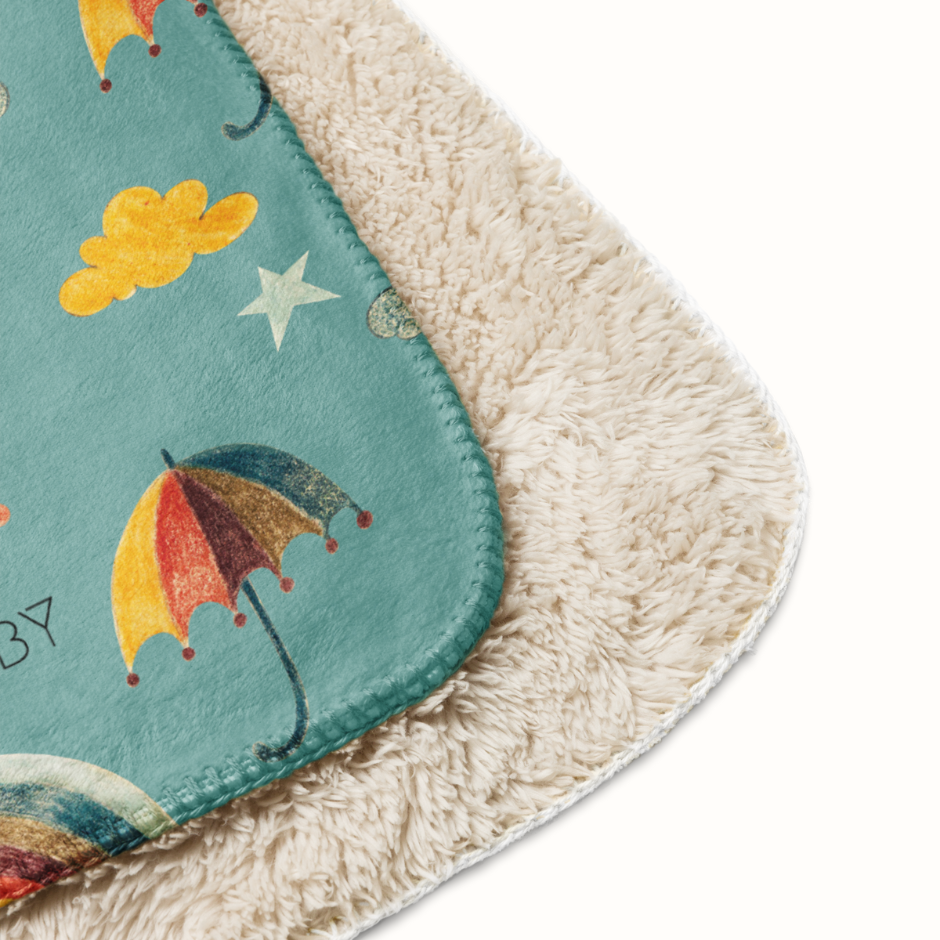 Barababy's Spring Collection -Mysig Sherpa Babyfilt My Colourful Skies