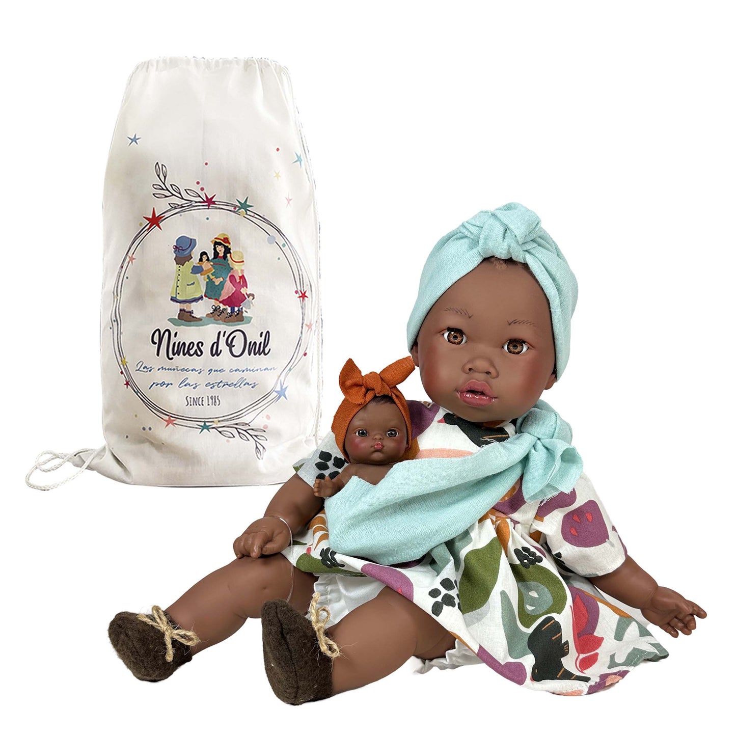 Docka med baby – ALIKA (40 cm) handgjord i Spanien