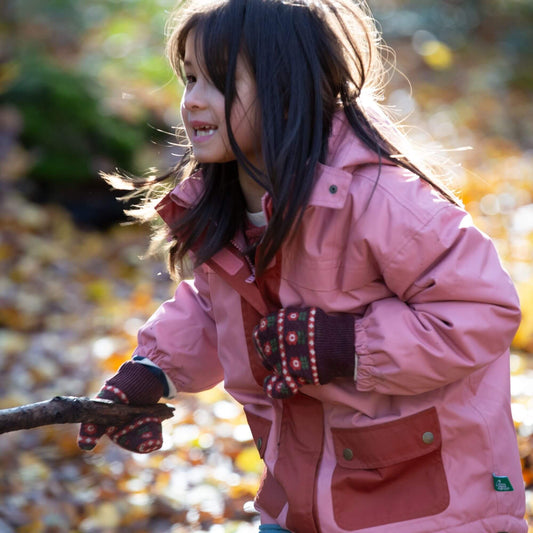 Vinterjacka barn – Rosa Recycled Waterproof (100% återvunnen & vattentät 5 000 mm) | Little Green Radicals