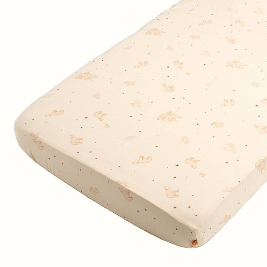 Dra-på-lakan Baby i Ekologisk Bomullsmuslin – ORSINO, 2-pack | Passar 60×120 och 70×140 cm