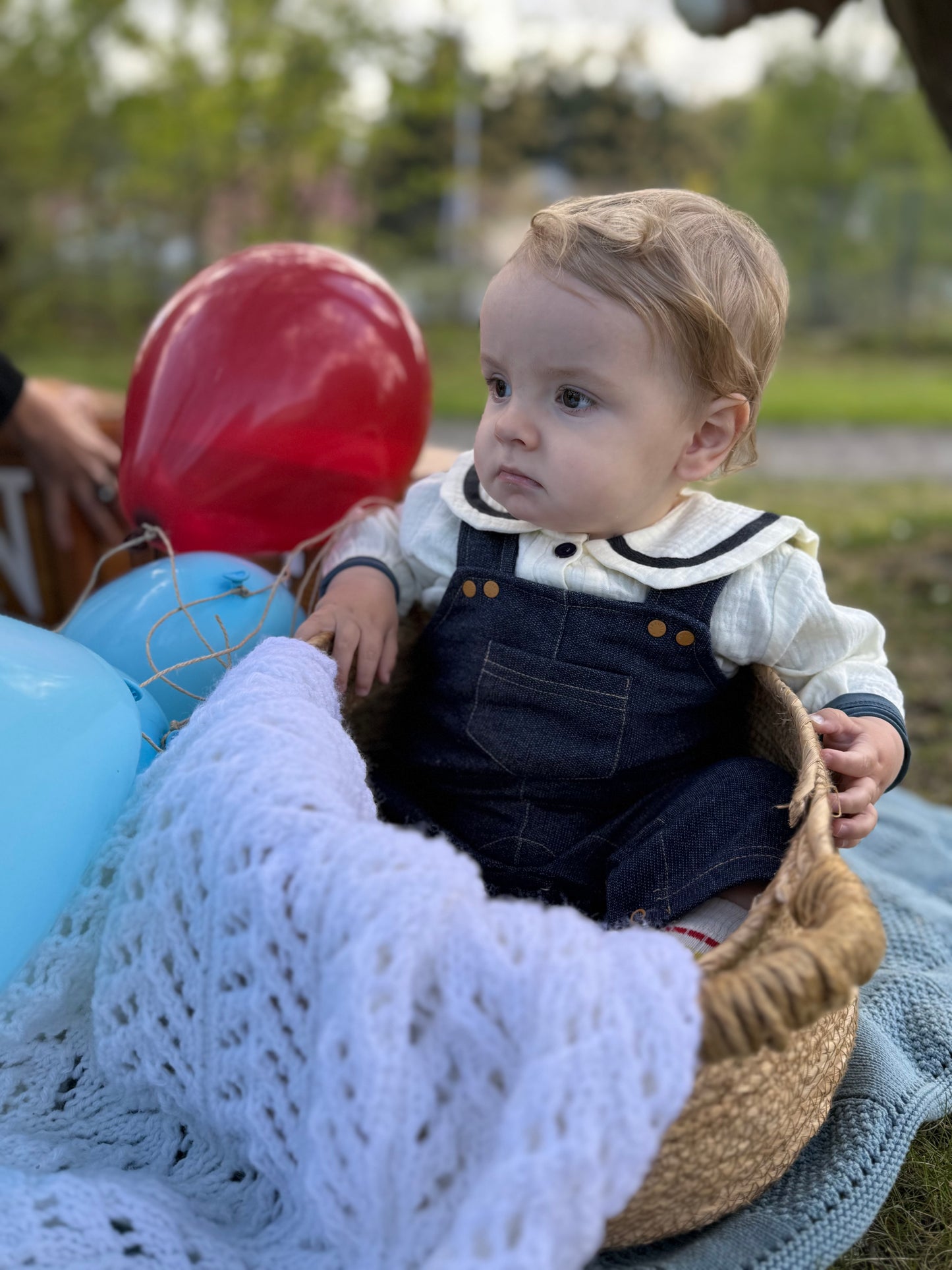 Babykläderset i ekologisk bomull för 0-3 år, Marinblå/Beige Design, Babykillkläder Skjortor + Blommor 2-delat Barnkläder Babykostym