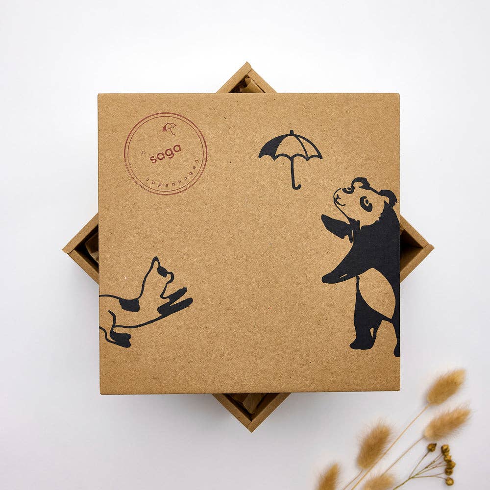 Ekologisk presentbox till nyfödd med snuttefilt – Dusty Clay
