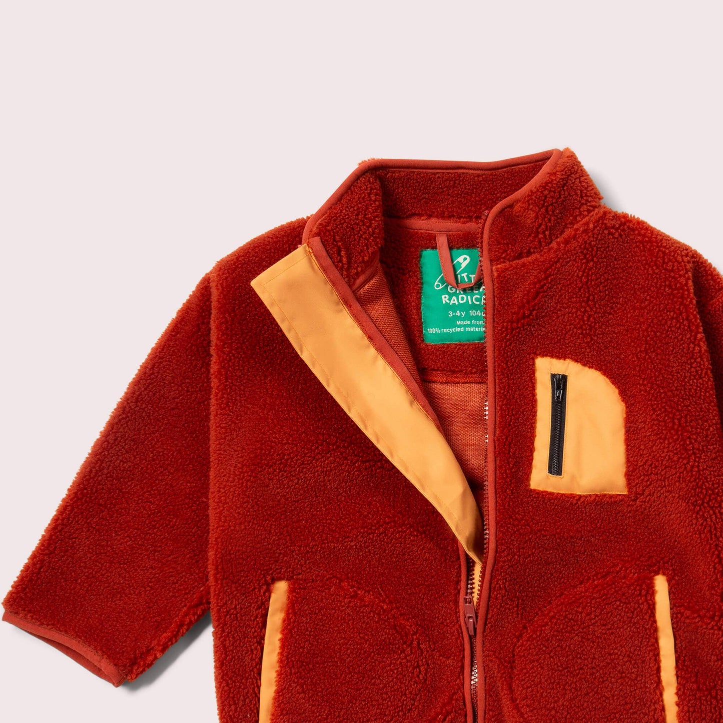 Fleecejacka barn med dragkedja – Ginger, återvunnen & supermjuk | Little Green Radicals