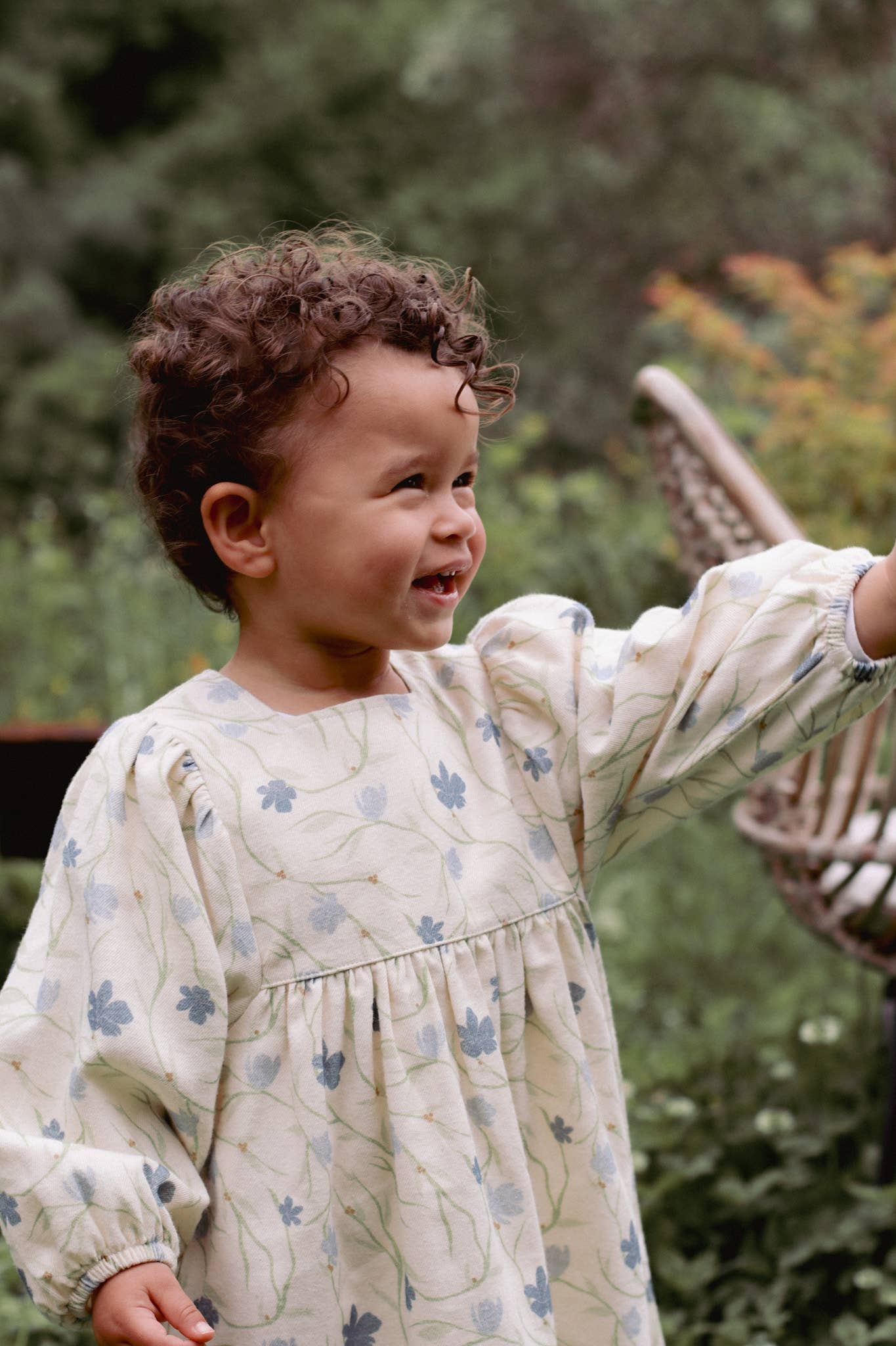 Aurore – Blommig baby- och småbarnsklänning i OEKO-TEX-certifierad bomull, 12 månader–3 år