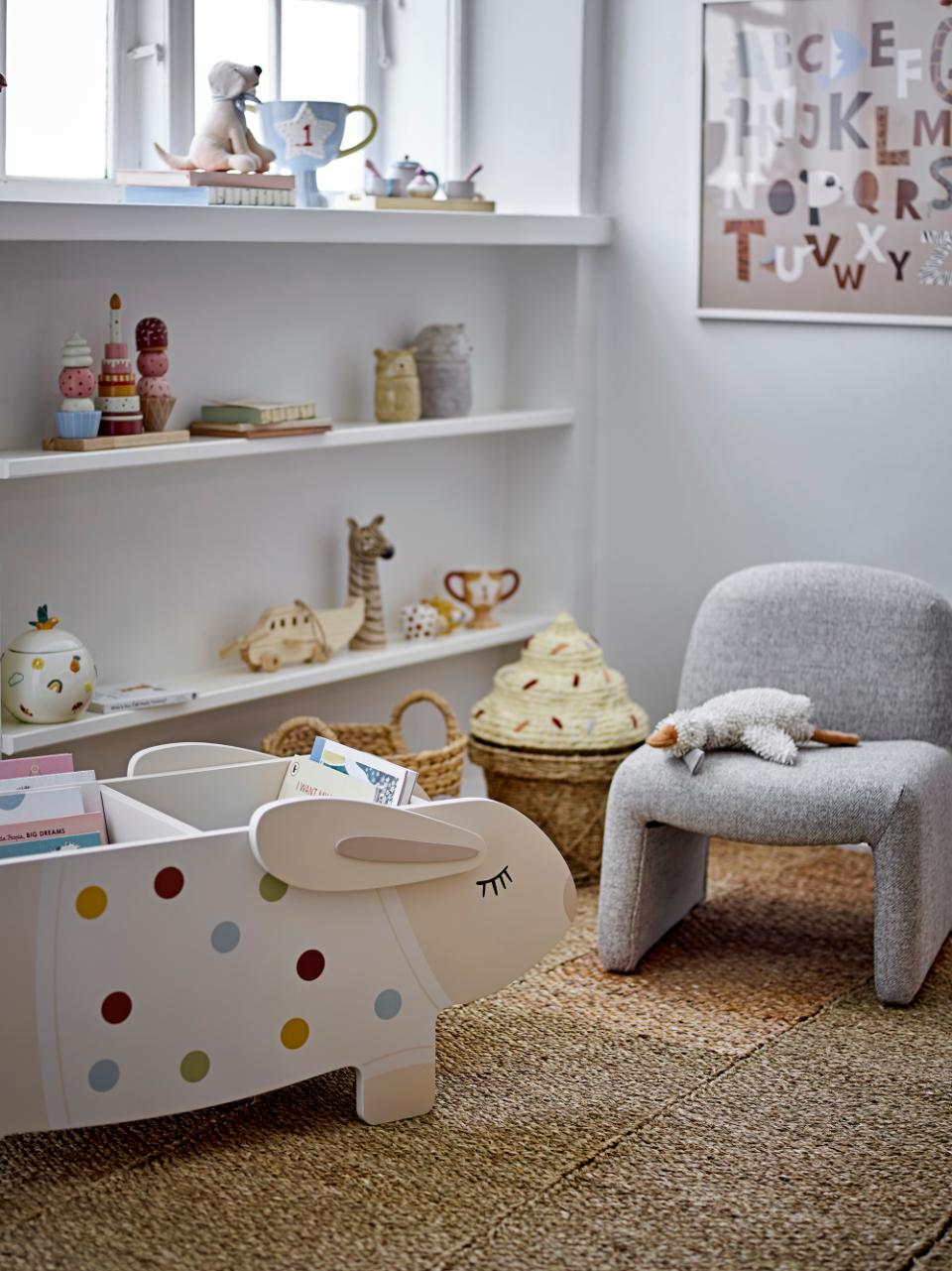 Barnbokhylla Bloomingville Villja – Kaninbokhylla FSC MDF Vit 87 cm