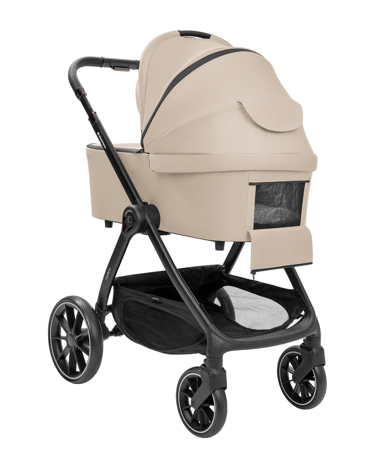 Barnvagnspaket 3-i-1 med Babyskydd i-Size – Modena av Kikka Boo | Liggdel + Sittdel | Beige / Svart / Army Green / Mörkgrå