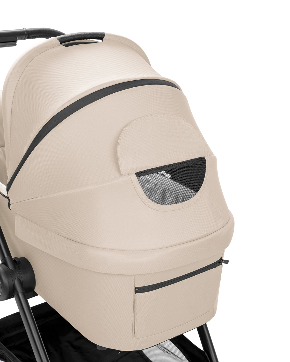 Barnvagnspaket 3-i-1 med Babyskydd i-Size – Modena av Kikka Boo | Liggdel + Sittdel | Beige / Svart / Army Green / Mörkgrå