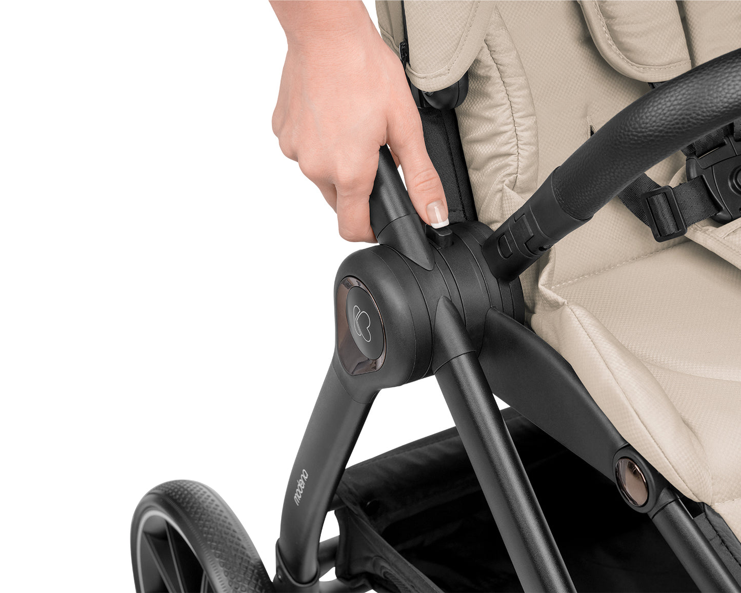 Barnvagnspaket 3-i-1 med Babyskydd i-Size – Modena av Kikka Boo | Liggdel + Sittdel | Beige / Svart / Army Green / Mörkgrå