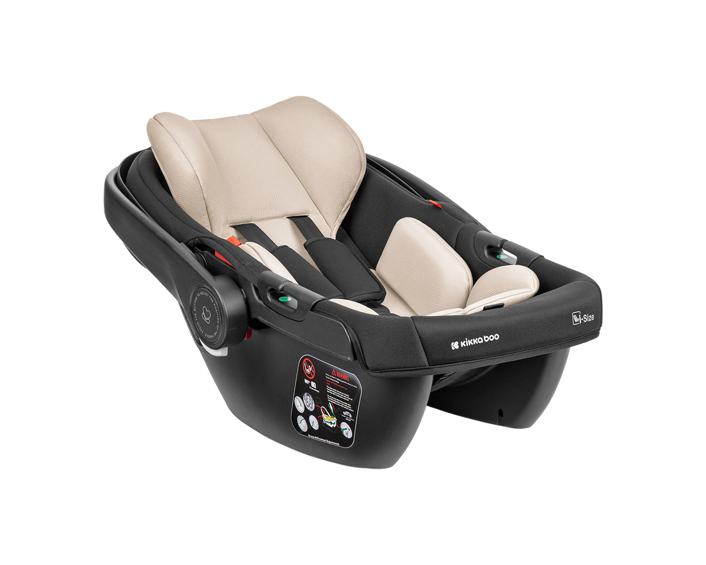 Barnvagnspaket 3-i-1 med Babyskydd i-Size – Modena av Kikka Boo | Liggdel + Sittdel | Beige / Svart / Army Green / Mörkgrå