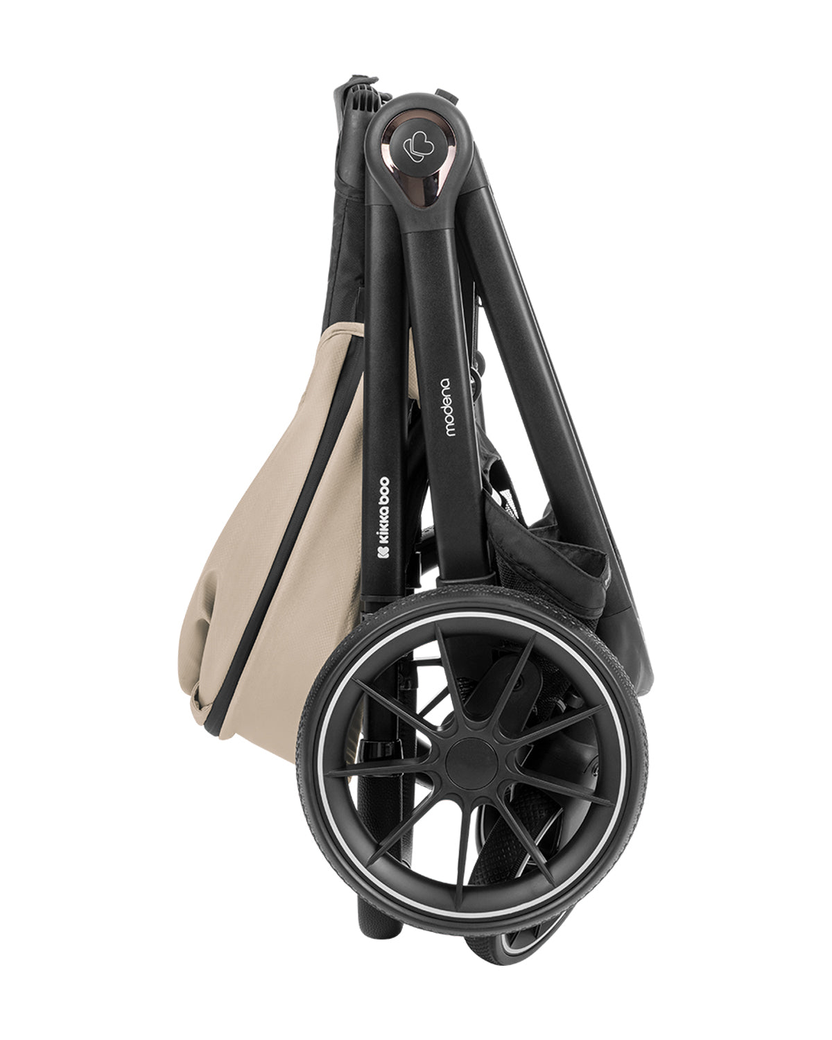 Barnvagnspaket 3-i-1 med Babyskydd i-Size – Modena av Kikka Boo | Liggdel + Sittdel | Beige / Svart / Army Green / Mörkgrå