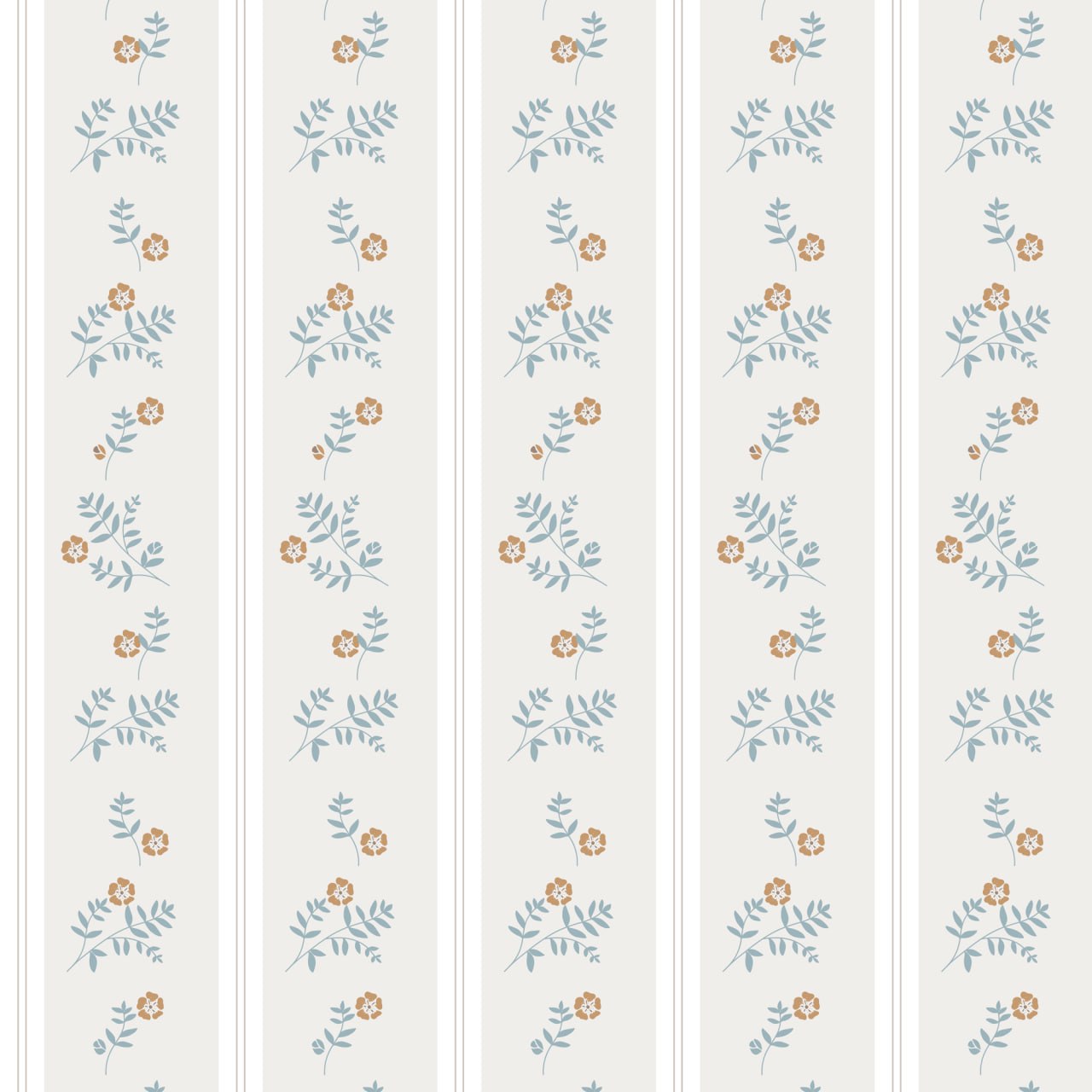 Tapet Barnrum - French Cottage Flowers | Blommig Randtapet | Remsa 280×100 cm (Non-woven)
