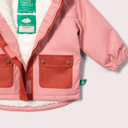 Vinterjacka barn – Coral Recycled Waterproof (100% återvunnen & vattentät 5 000 mm) | Little Green Radicals