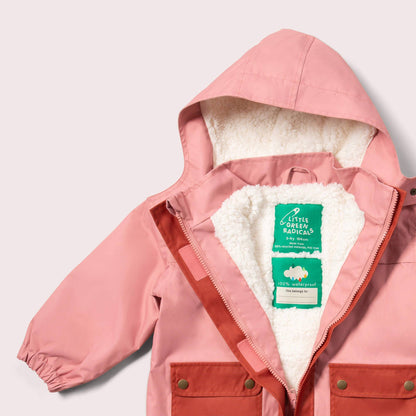 Vinterjacka barn – Coral Recycled Waterproof (100% återvunnen & vattentät 5 000 mm) | Little Green Radicals