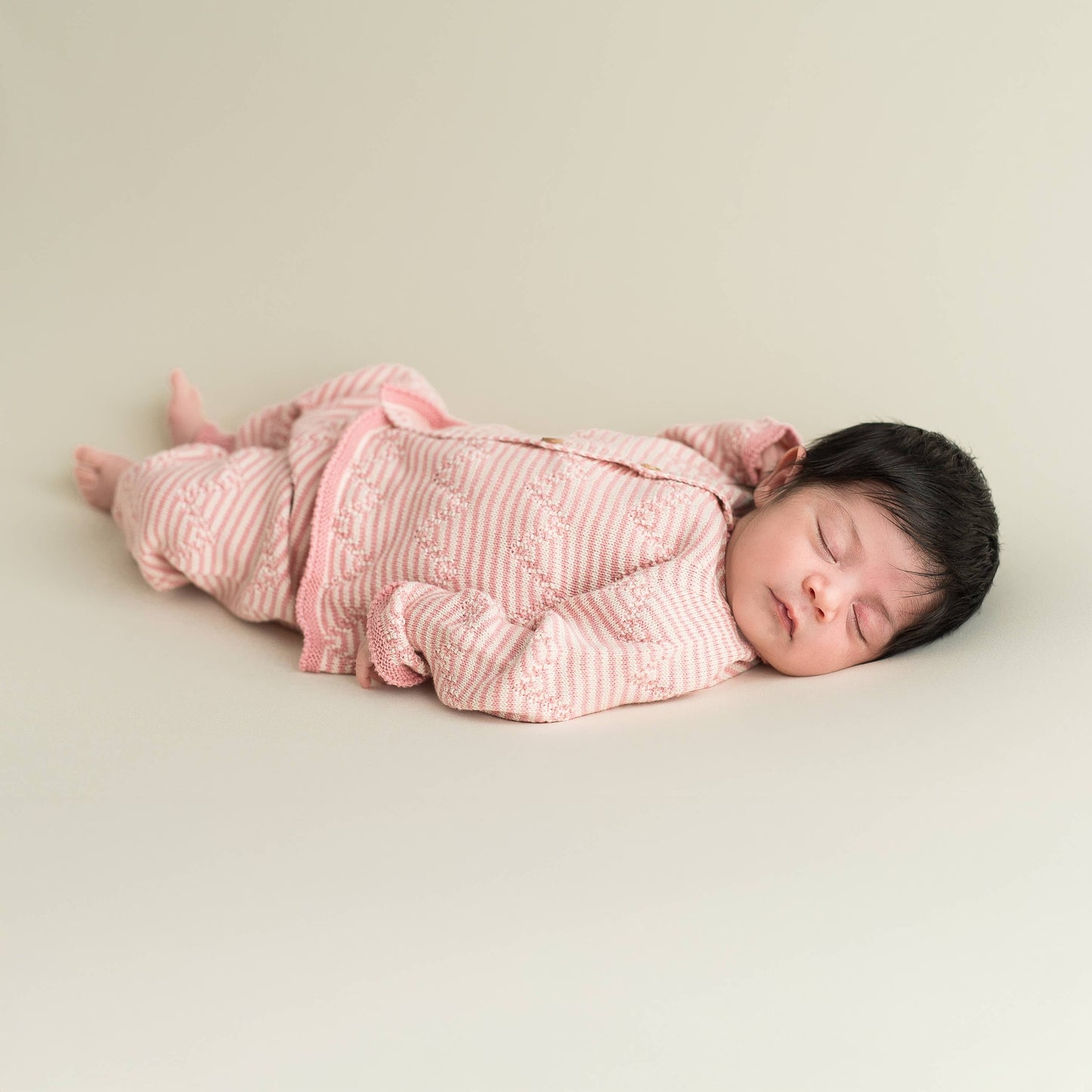 Babyset Nyfödd Rosa Ecru – Jacka & Byxa i Ekologisk Bomull | Micu Micu