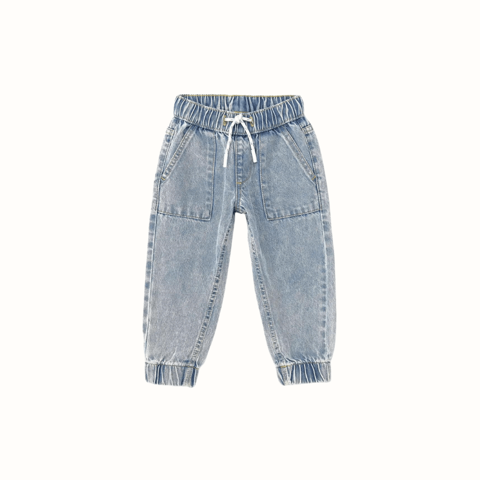 Barcelona loose fit jeans för barn i denim – Charangas