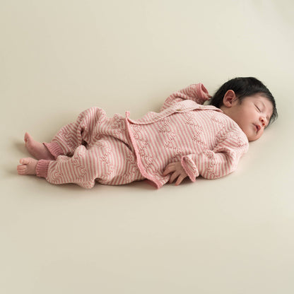Babyset Nyfödd Rosa Ecru – Jacka & Byxa i Ekologisk Bomull | Micu Micu