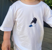 Oversized barn-T-shirt Skata – vit – BaraBaby – detaljbild 4