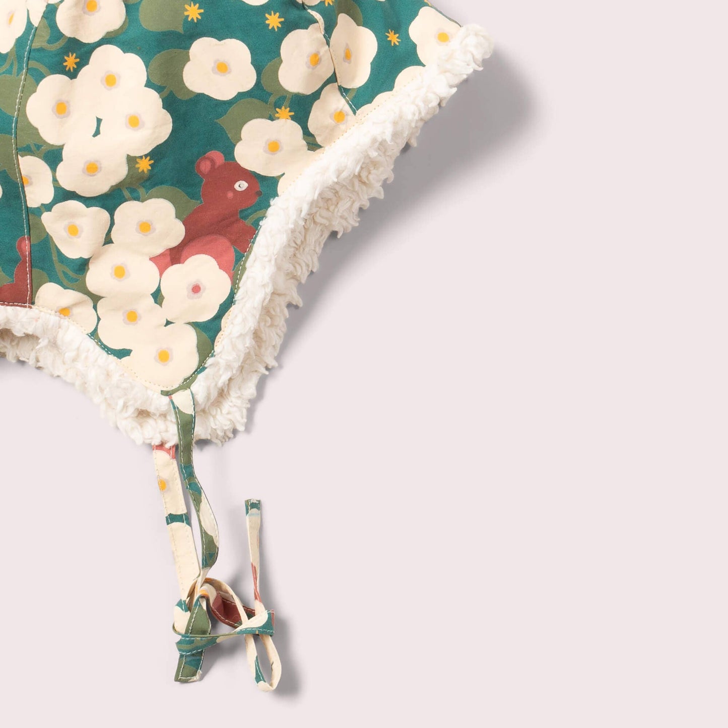 Hedgerow sherpa-mössa för nyfödd (0–6 mån) – ekologisk & varm