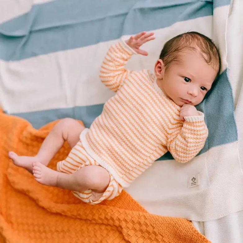Stickad babyjacka i bomull – Barcelona – BaraBaby