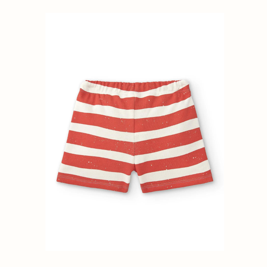 Cool Summer Shorts for Babies and Toddlers | Washed Red &amp; White Stripes in Comfortable Cotton