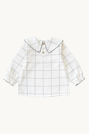 Dalila rutig babyblus i bomull