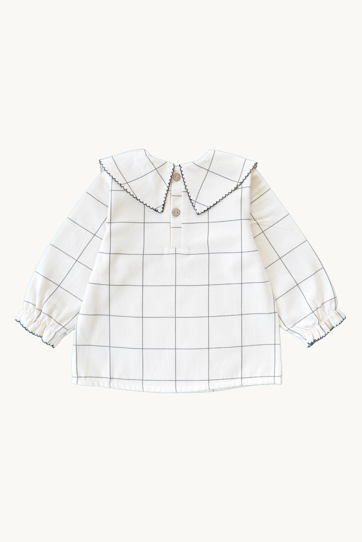 Dalila rutig babyblus i bomull