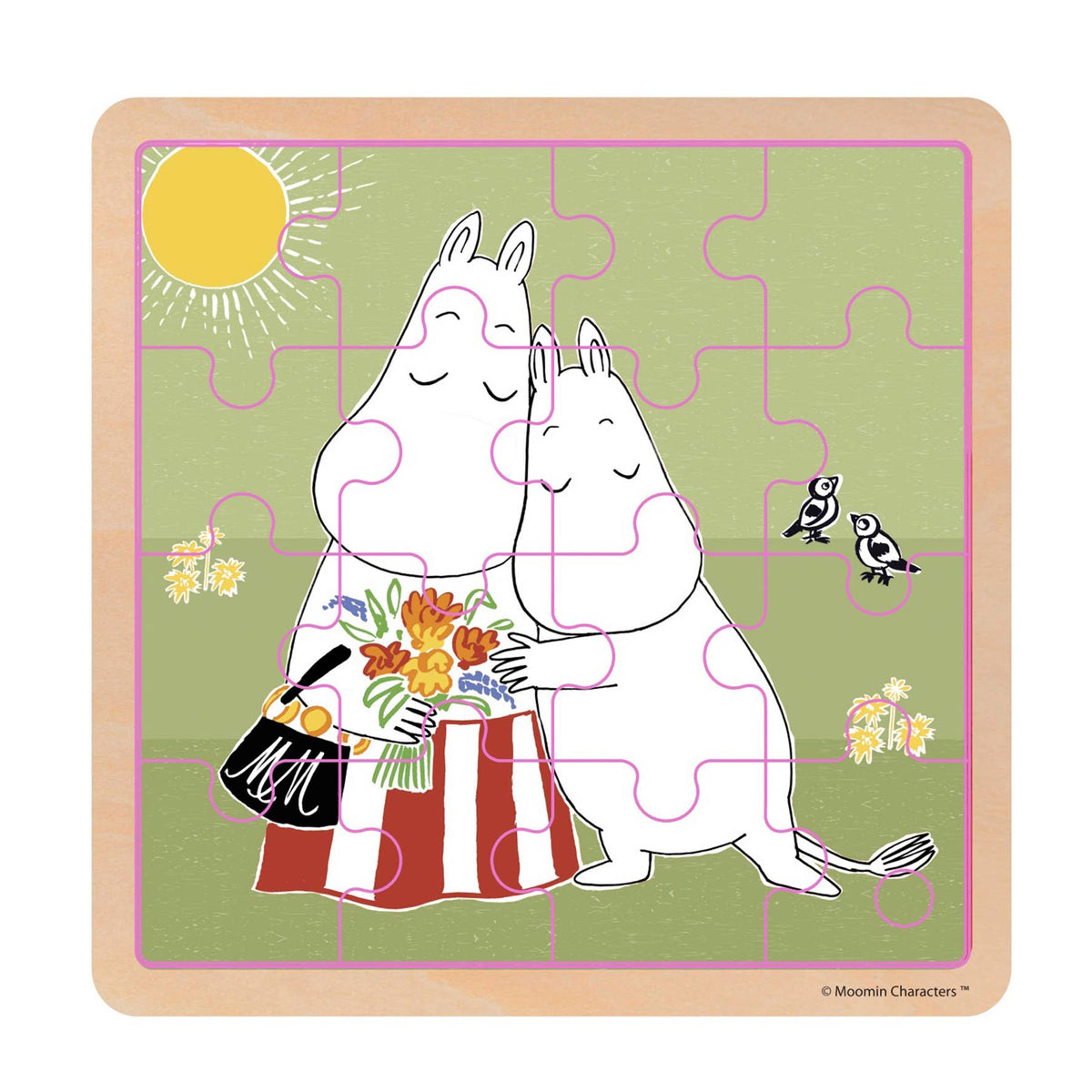 Mumin träpussel Hugs – 16 bitar – Barbo Toys
