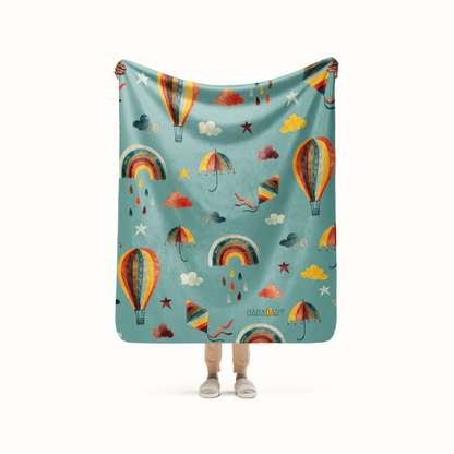 Barababy's Spring Collection -Mysig Sherpa Babyfilt My Colourful Skies