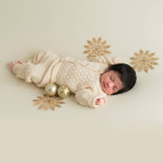 Stickat babyset Ecru i ekologisk bomull | Micu Micu – produktbild 6