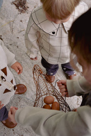 Dalila rutig babyblus i bomull