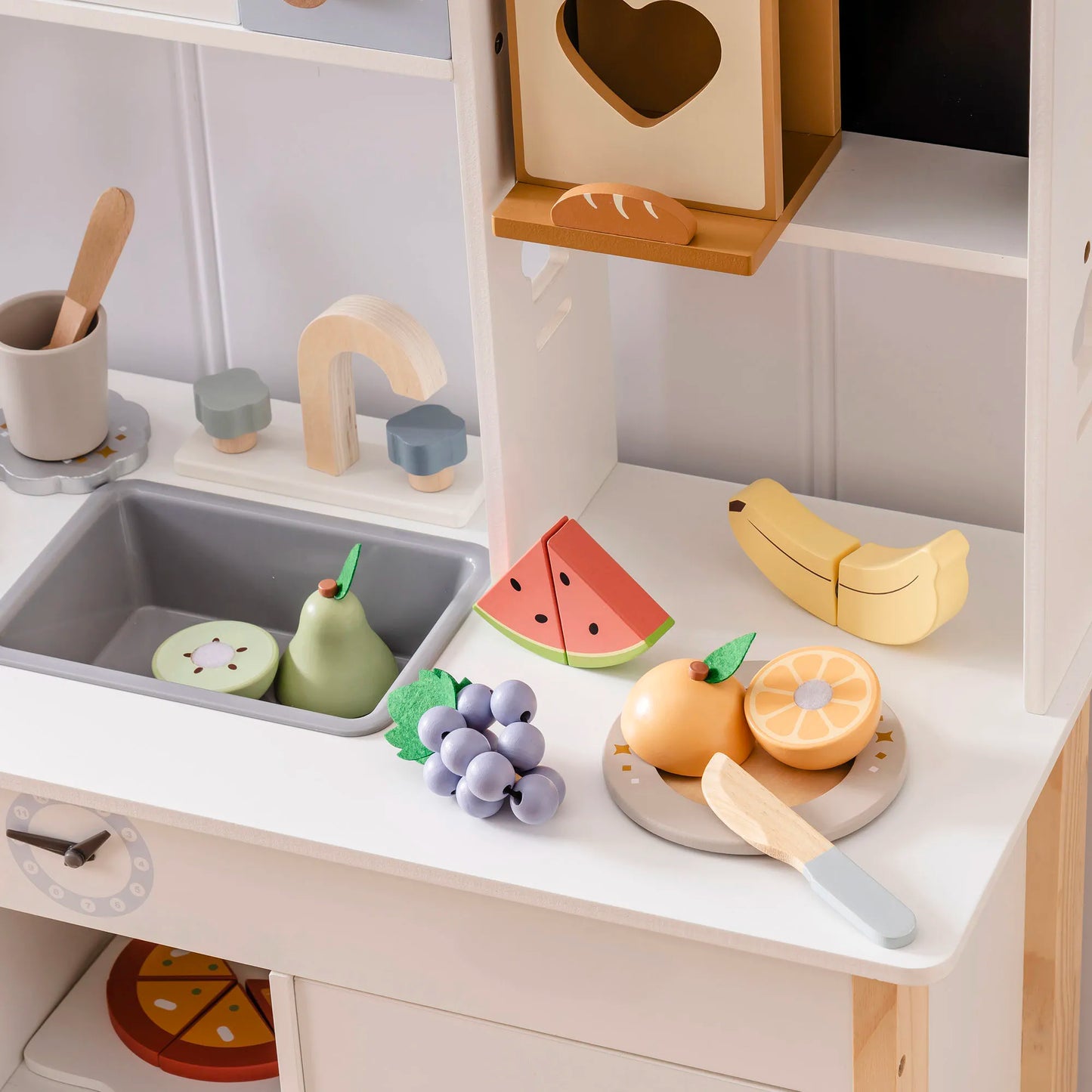 Trä-frukteleksak för barn – Skärbara frukter & lekset