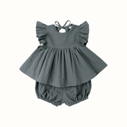 Sommarset för barn med ärmlös topp och shorts – BaraBaby – bild 2