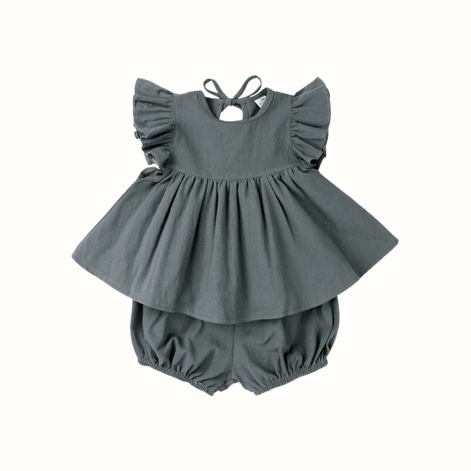 Sommarset för barn med ärmlös topp och shorts – BaraBaby – bild 2