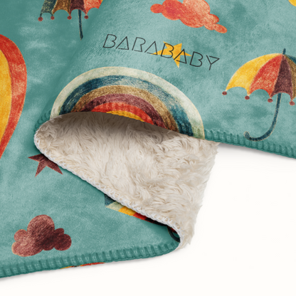 Barababy's Spring Collection -Mysig Sherpa Babyfilt My Colourful Skies