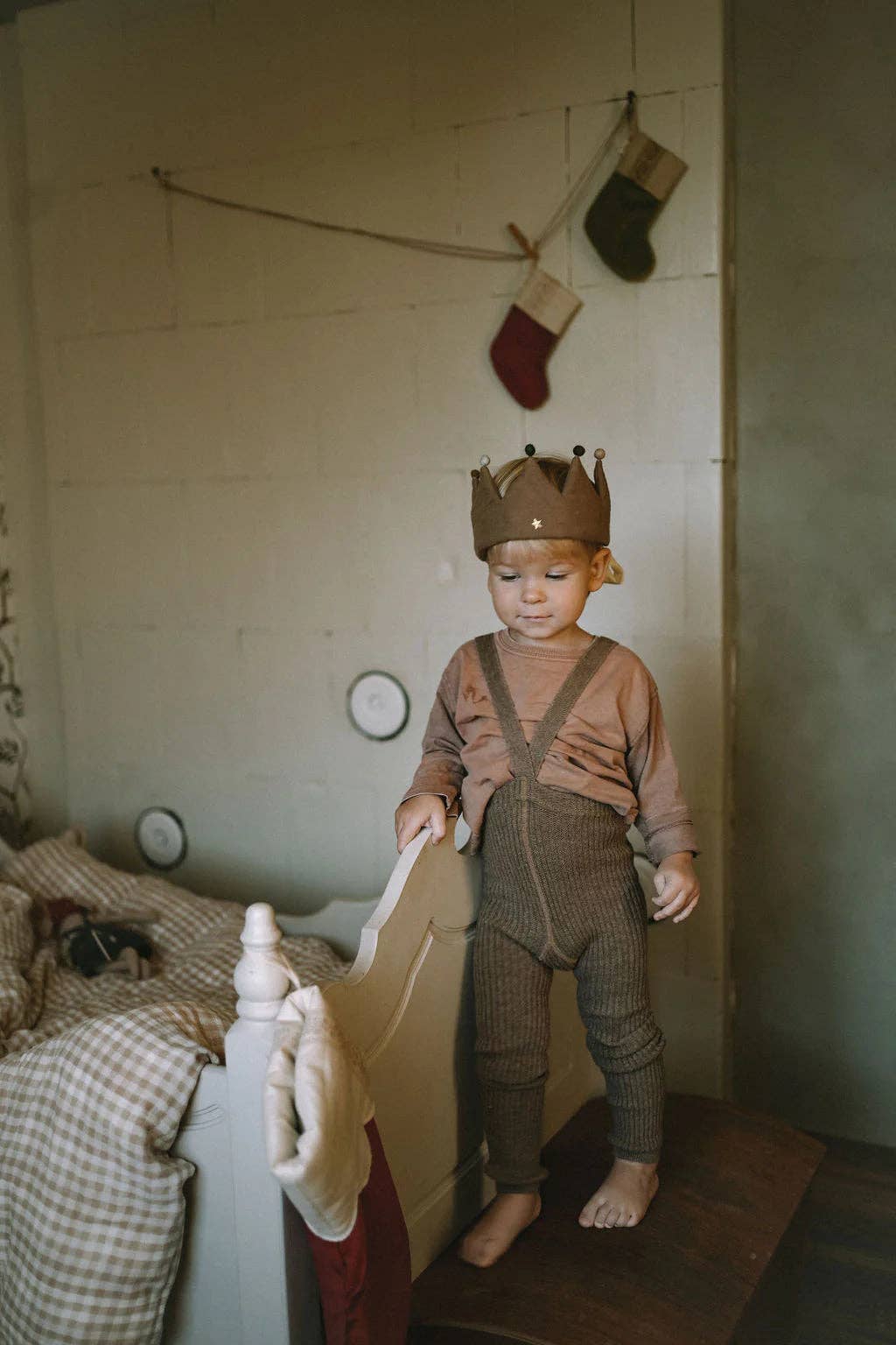 Julstrumpa Rouge i Sammet & Japansk Bomull | 37 cm med Upphängning