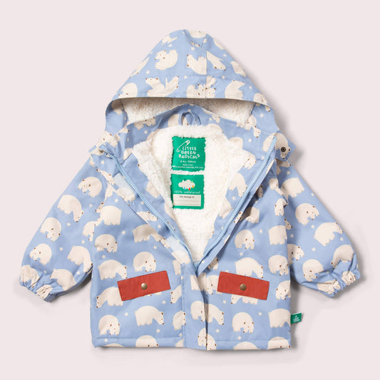 Vinterjacka barn – Snow Bears Recycled Waterproof (100% återvunnen, vattentät 5 000 mm) | Little Green Radicals