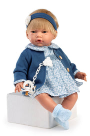 Babydocka Olivia – blommig klänning, 42 cm
