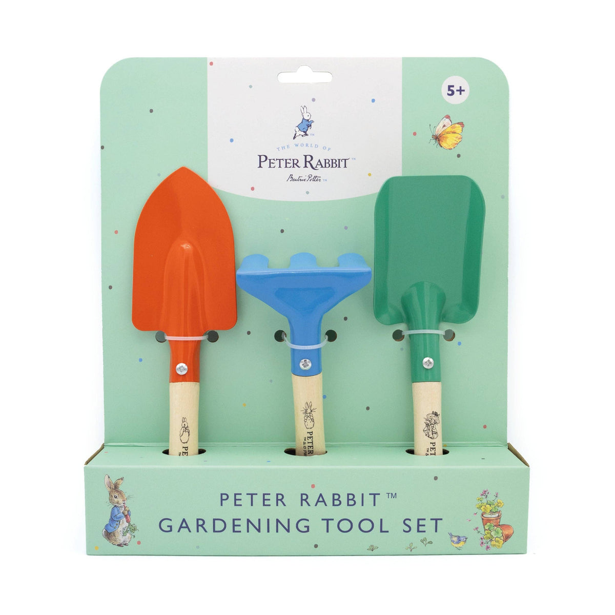 Peter Rabbit trädgårdsverktyg för barn i tre delar