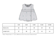 Heather babyromper med broderade blommor