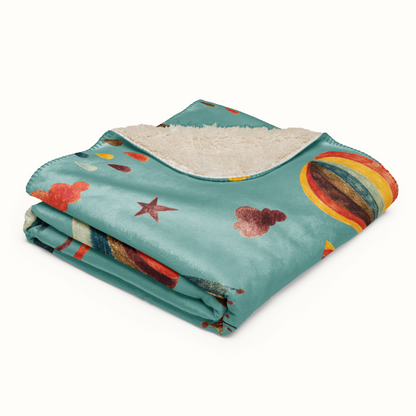 Barababy's Spring Collection -Mysig Sherpa Babyfilt My Colourful Skies