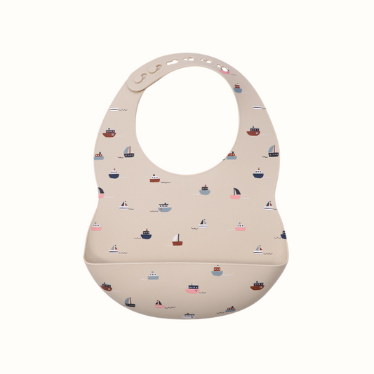 Baby Silicone Bib in Food Approved Material in Various Patterns and Beautiful Designs